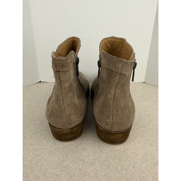 Lucky Brand Women’s Ankle Taupe Tan Suede Almond Toe Booties Size 8.5 - Picture 6 of 10
